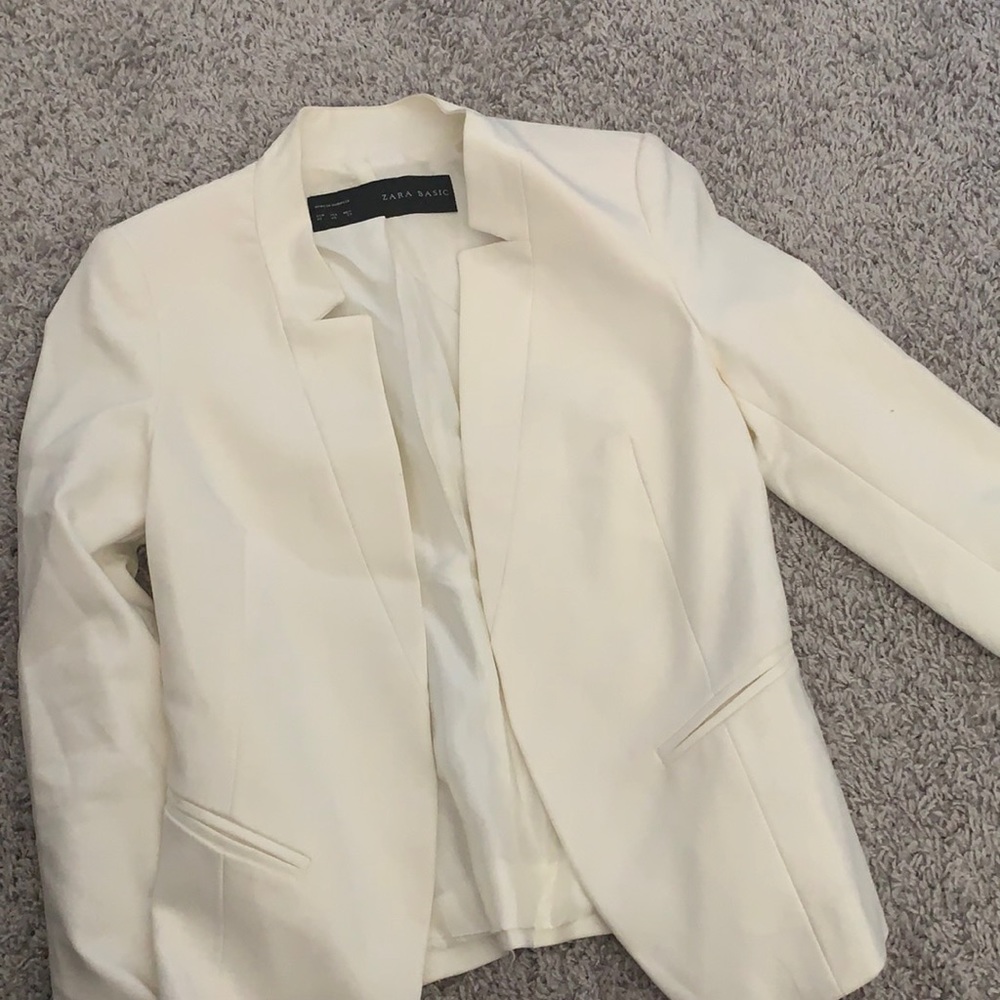 White Zara Basic Blazer 🤩🤩